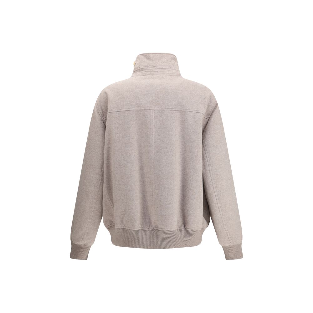 Beige Cashmere Bomber - ventzia