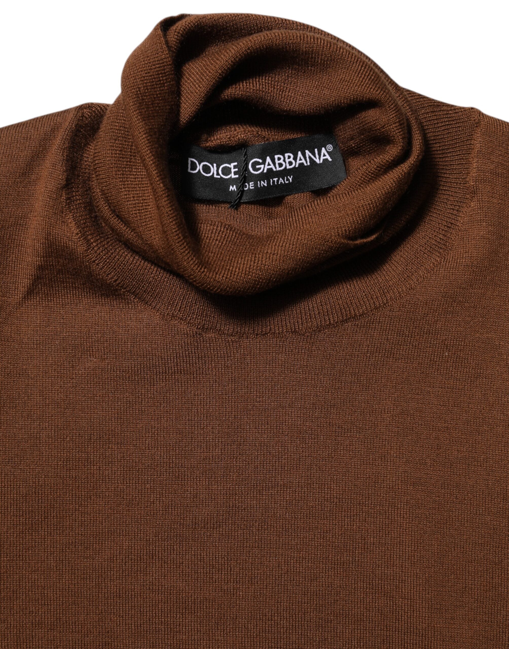 Brown Cashmere Turtle Neck Pullover Sweater - ventzia