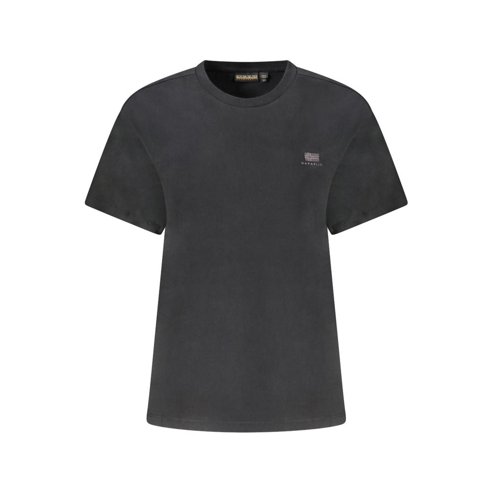 Black Cotton Women's T-Shirt - ventzia