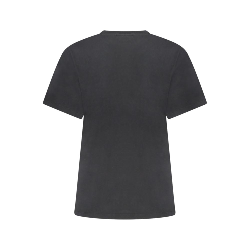 Black Cotton Women's T-Shirt - ventzia