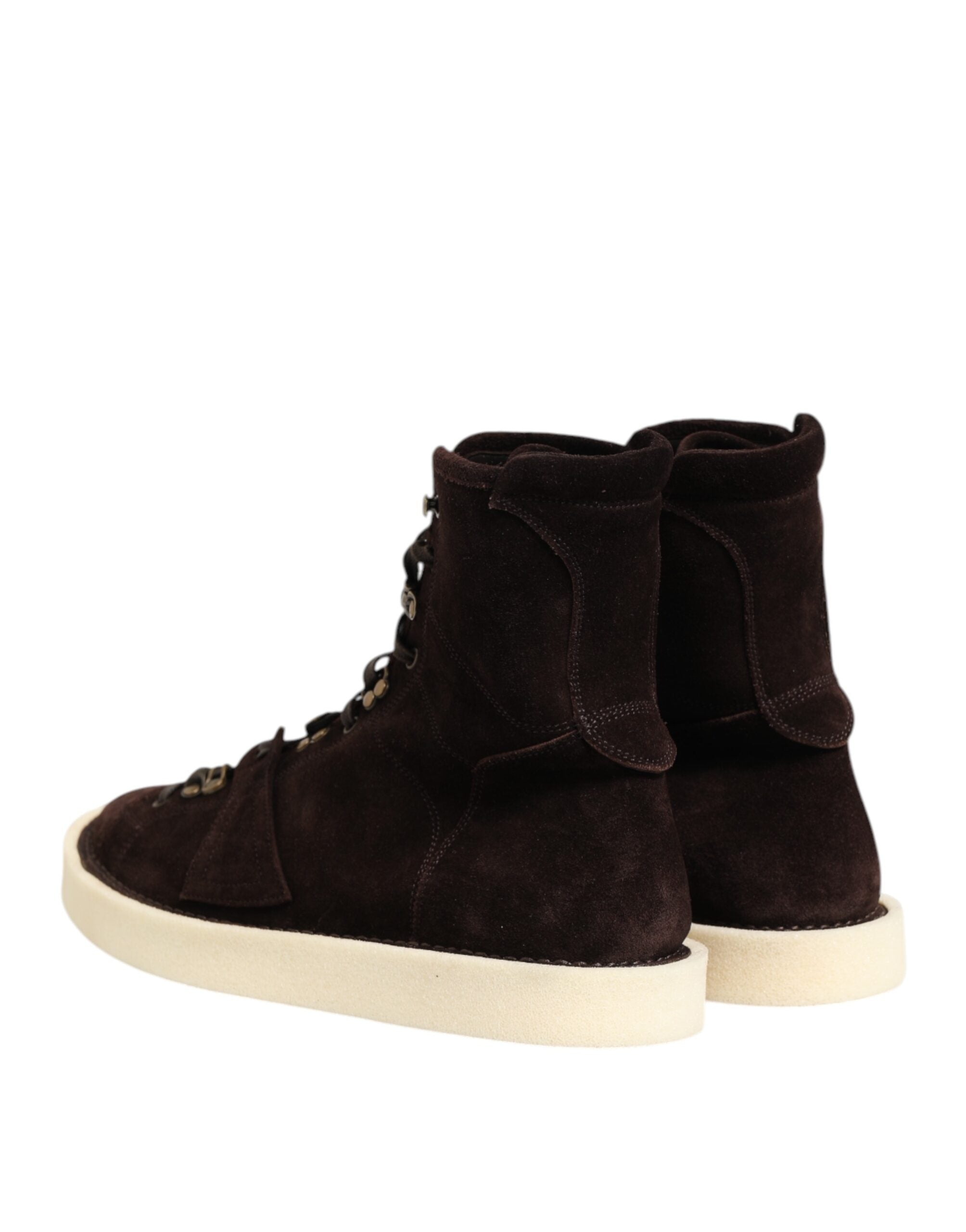 Brown Suede Lace Up Ankle Short Boots Shoes - ventzia