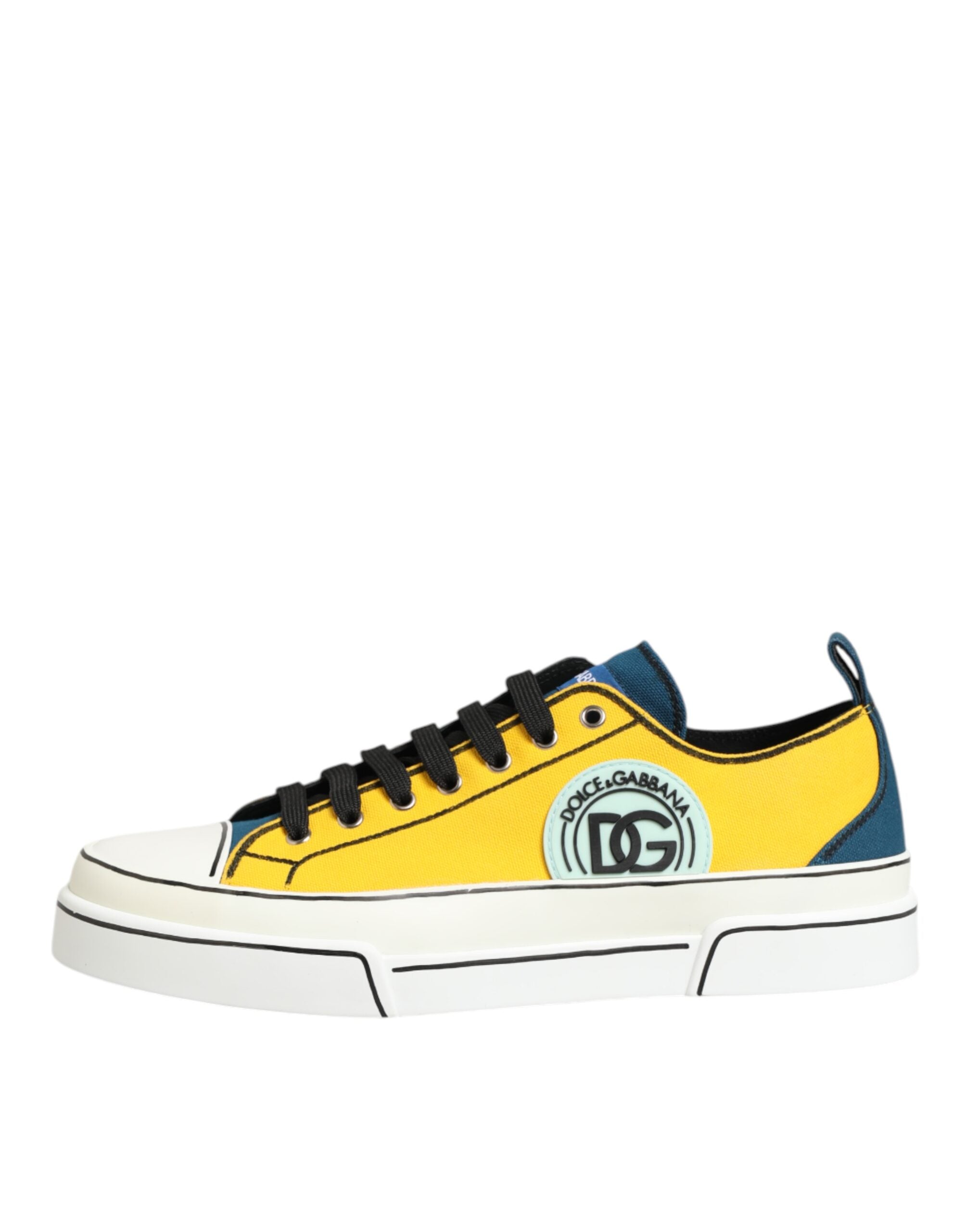 Multicolor Cotton Logo Low Top Sneakers Shoes - ventzia