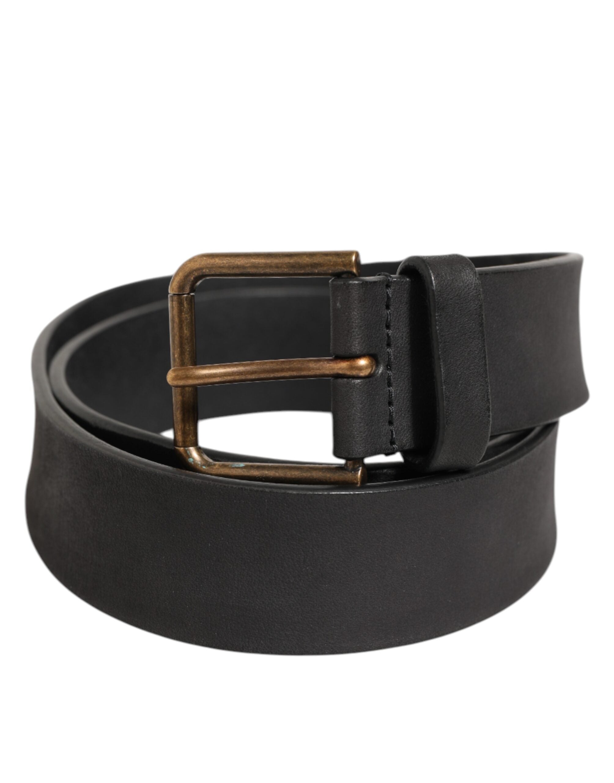 Black Leather Metal Buckle Classic Men Belt - ventzia