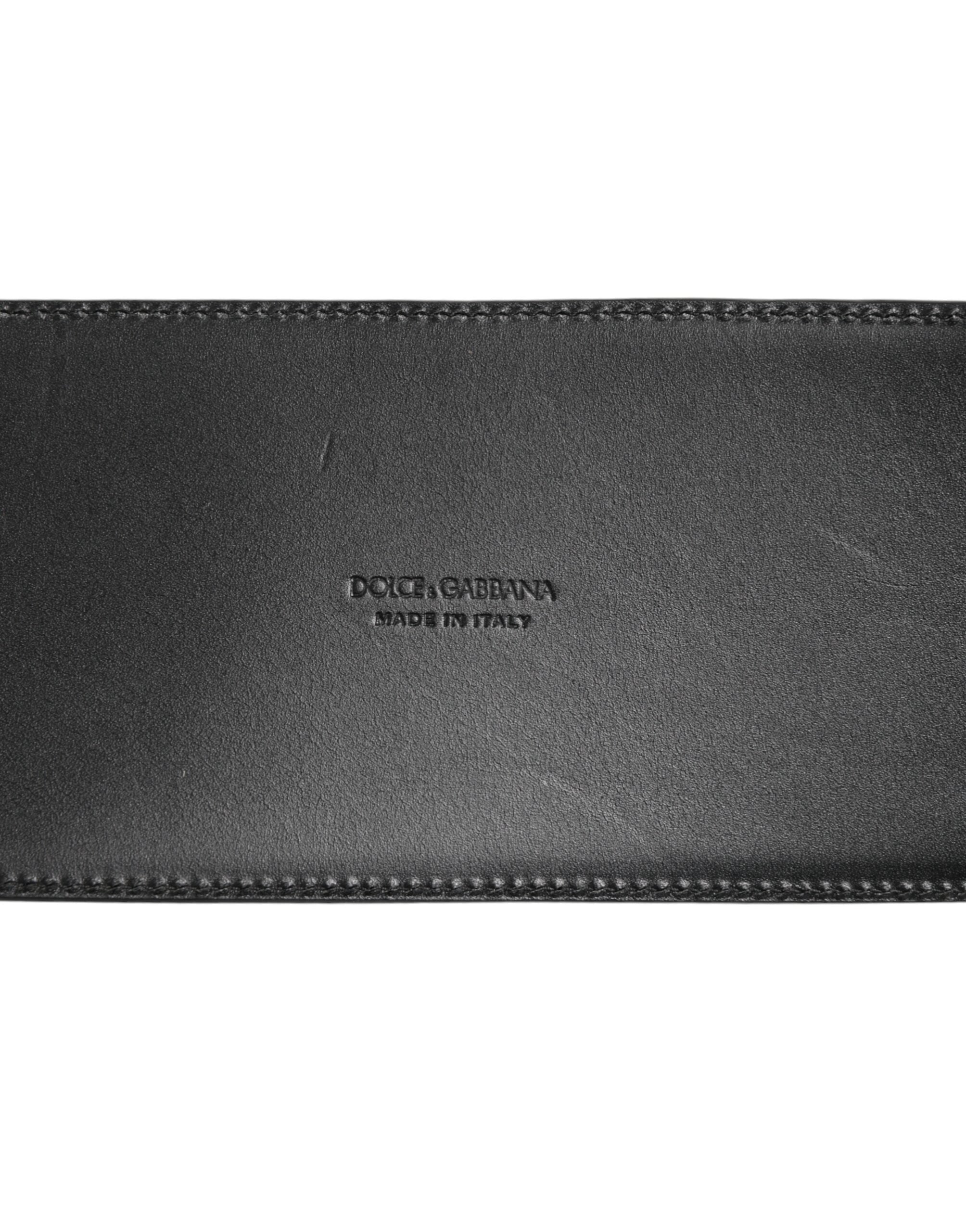 Black Leather 4-Strap Metal Multi-Buckle Belt - ventzia