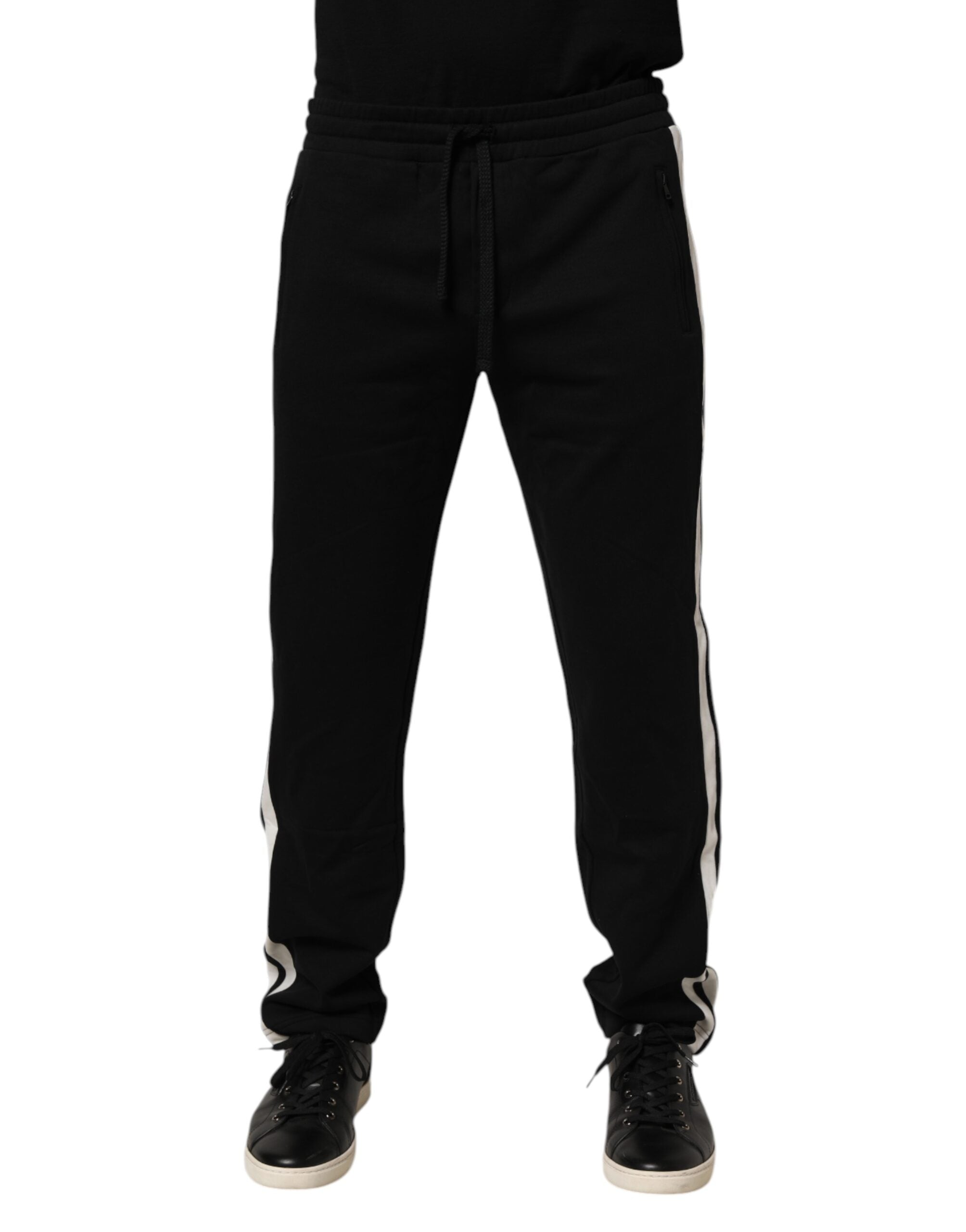 Black Cotton Jogger Sweatpants Trouser Pants - ventzia