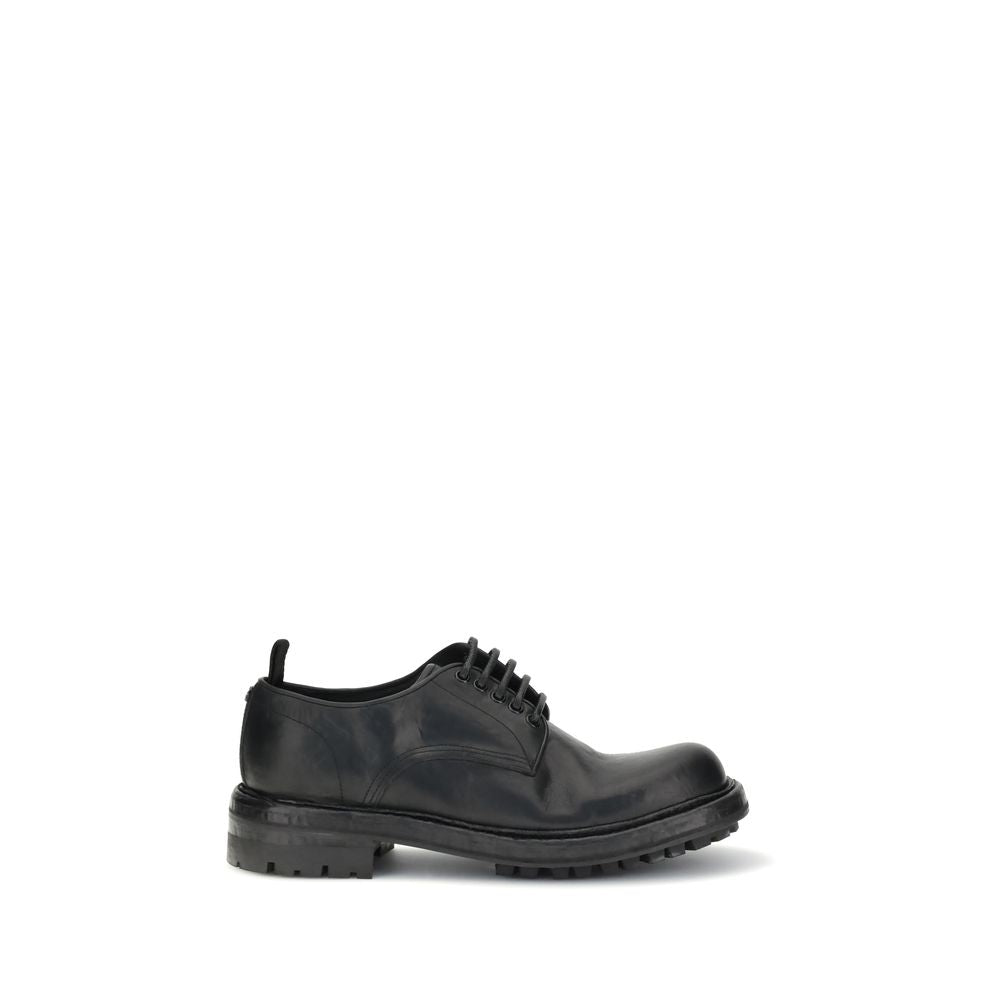 Black Calf Leather Bos Taurus Oxfords And Derbies - ventzia