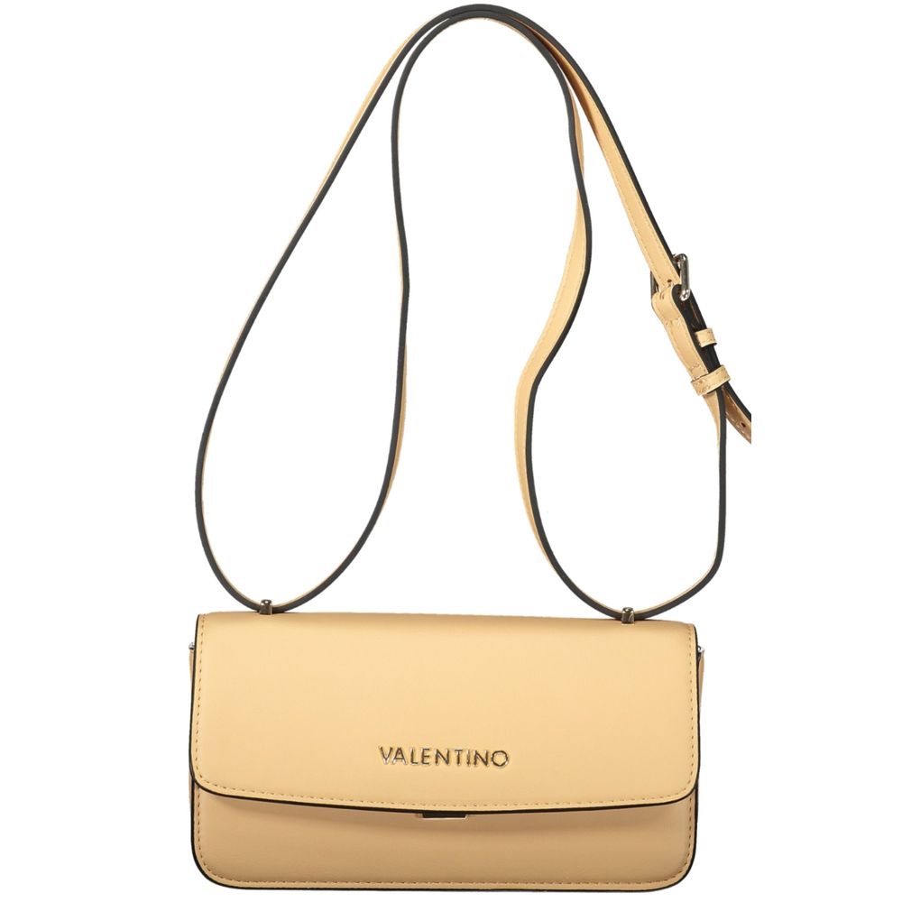 Beige Polyurethane Women Handbag - ventzia