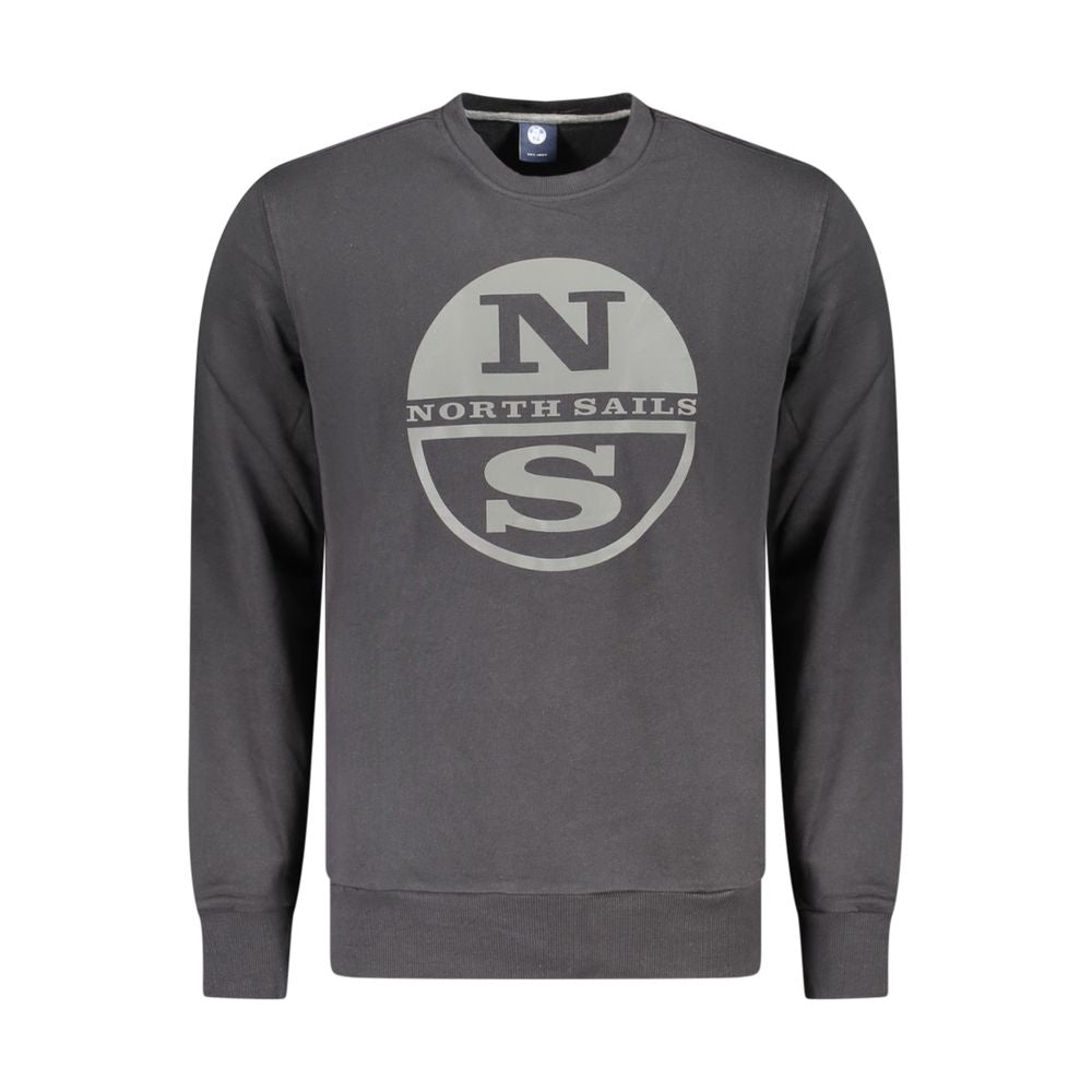 Black Cotton Men Sweatshirt - ventzia