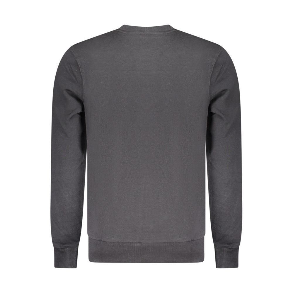 Black Cotton Men Sweatshirt - ventzia