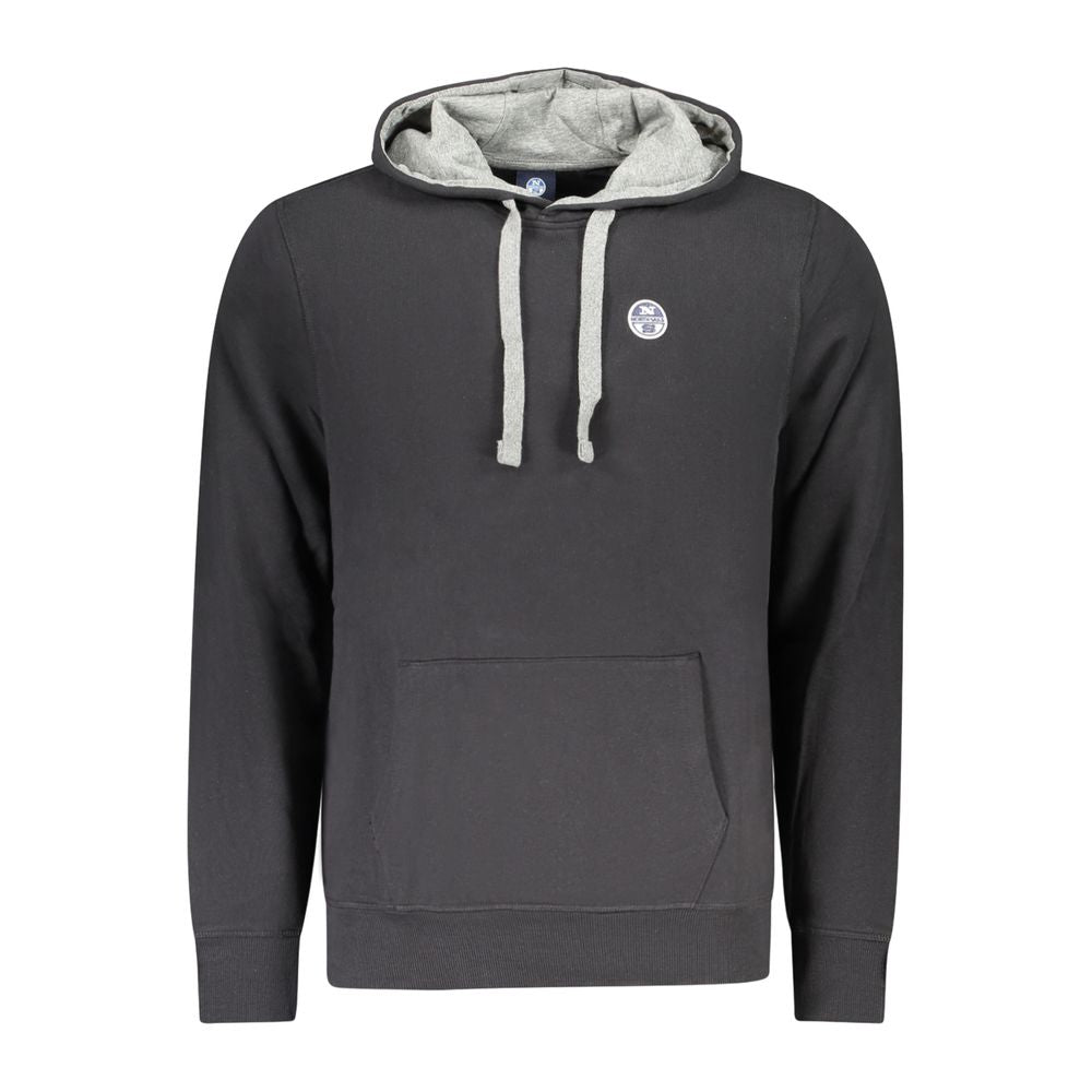 Black Cotton Men Sweatshirt - ventzia