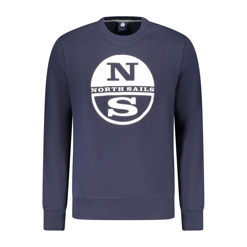 Blue Cotton Men's Sweatshirt - ventzia