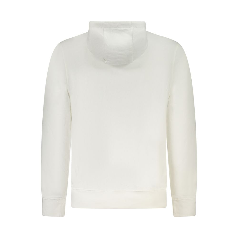 White Cotton Men's Hooded Sweatshirt - ventzia