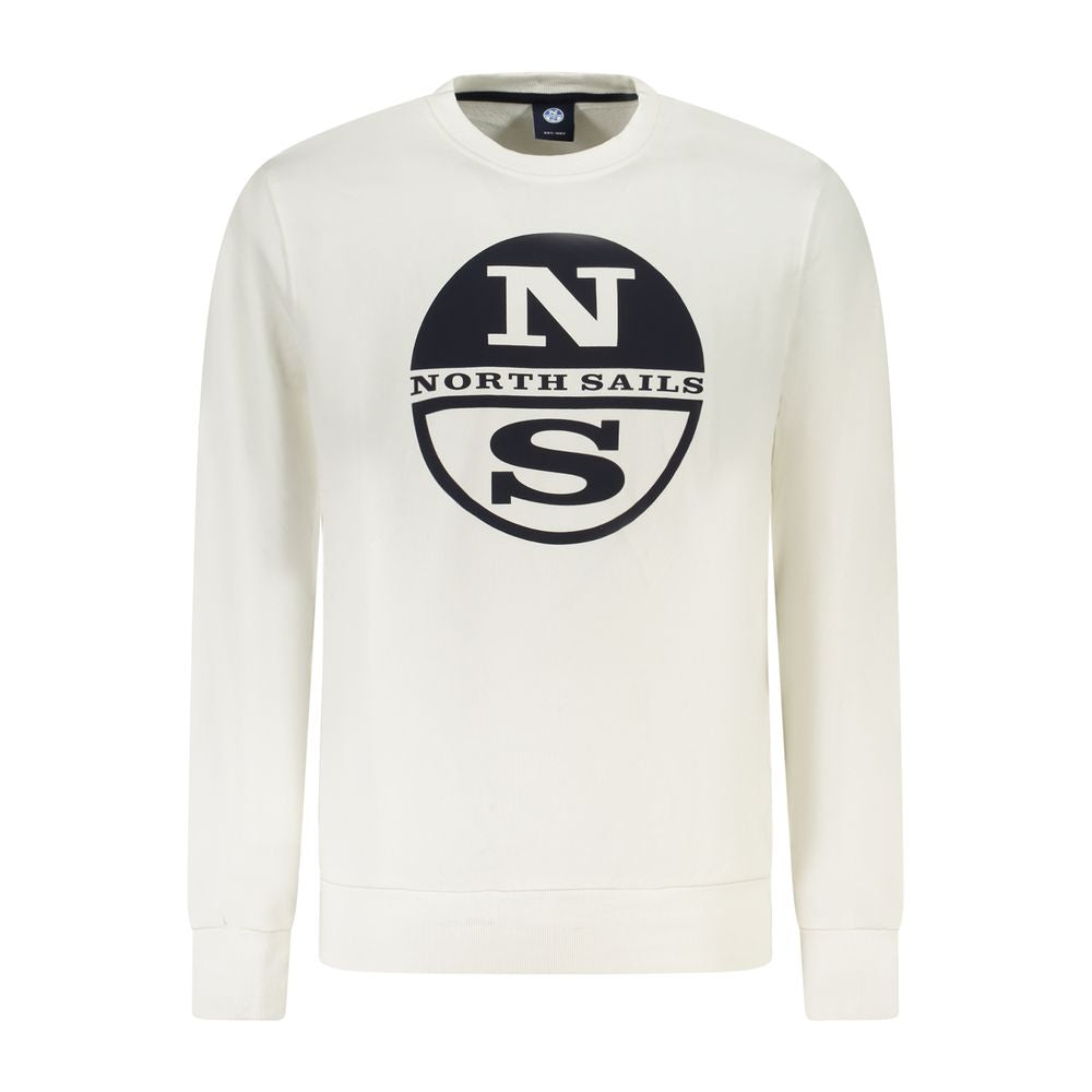 White Cotton Men's Sweatshirt - ventzia