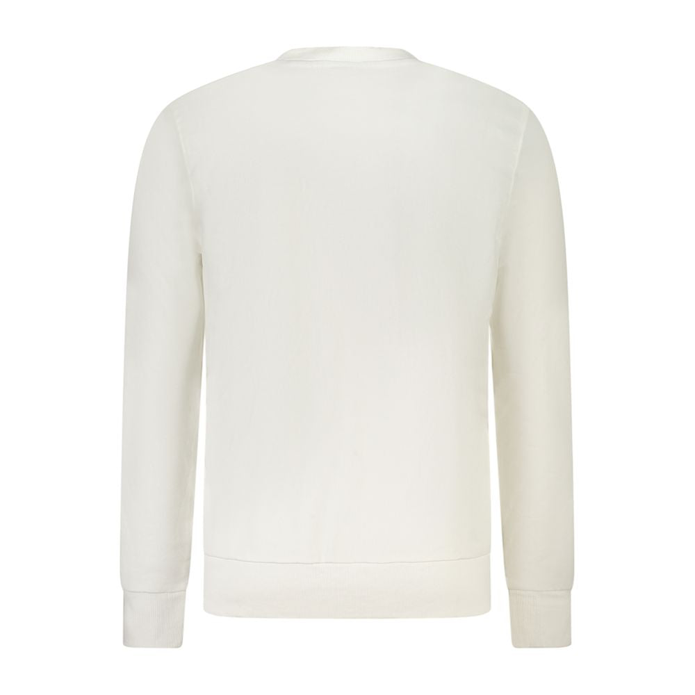White Cotton Men's Sweatshirt - ventzia