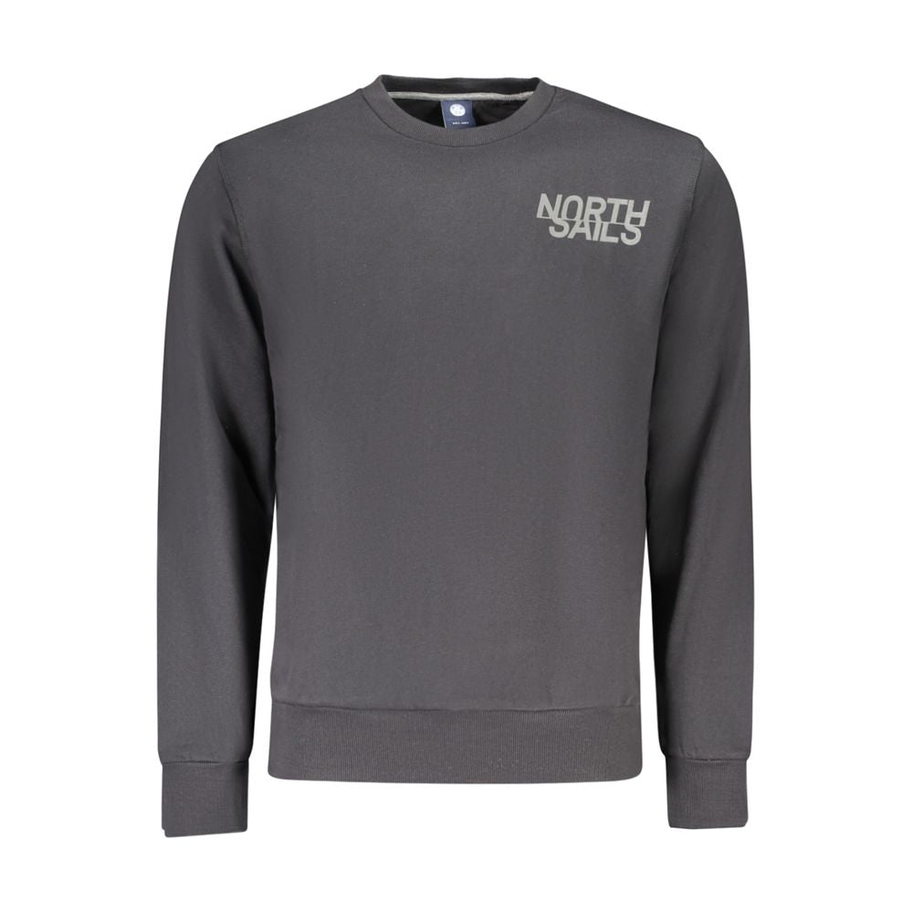 Black Cotton Men's Sweatshirt - ventzia