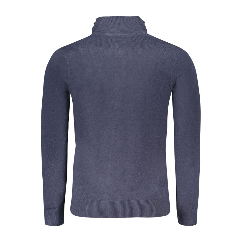 Blue Acrylic Men Sweater - ventzia