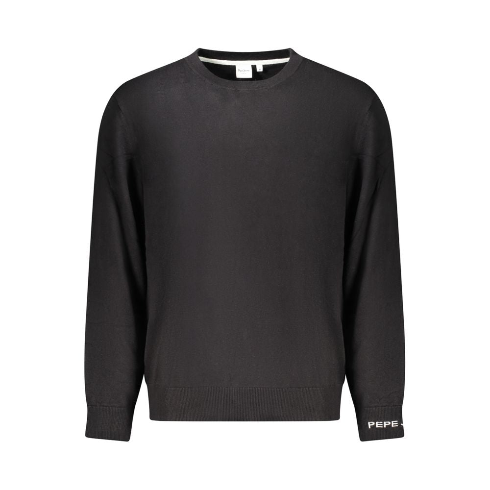 Black Cotton Men's Sweater - ventzia