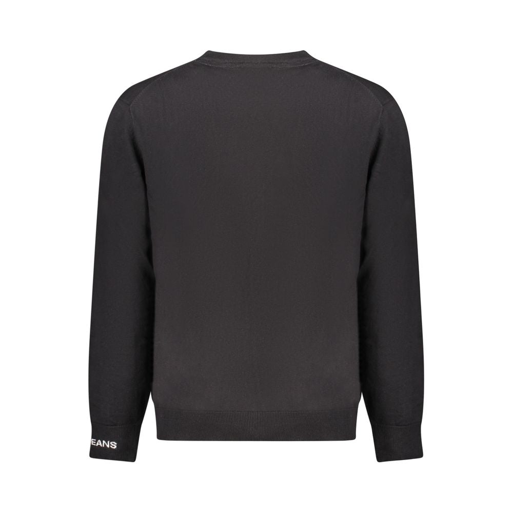 Black Cotton Men's Sweater - ventzia