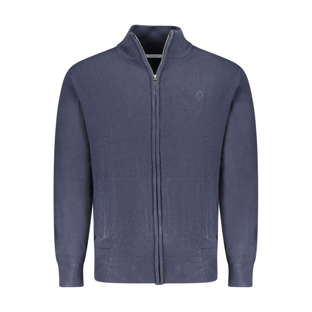 Blue Acrylic Men Cardigan - ventzia