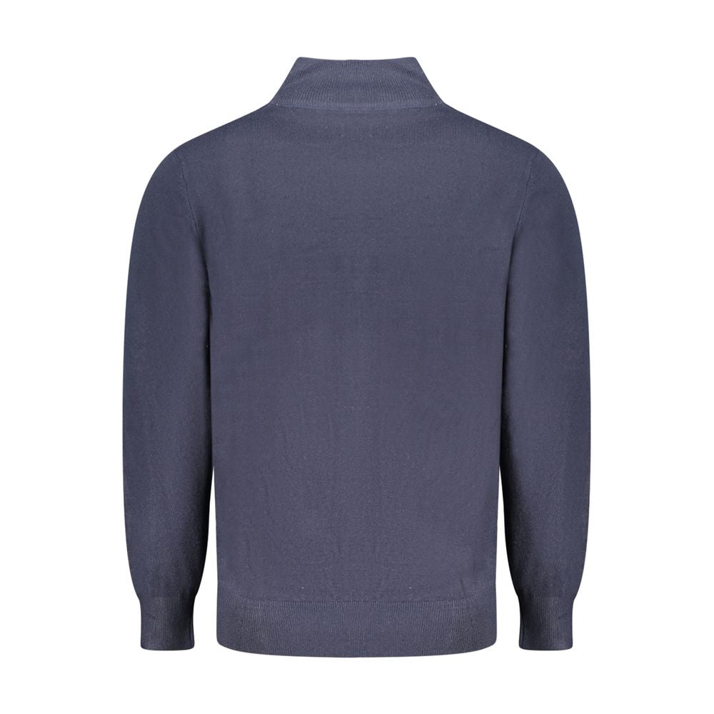 Blue Acrylic Men Cardigan - ventzia