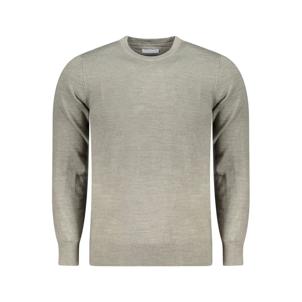 Gray Acrylic Men Sweater - ventzia