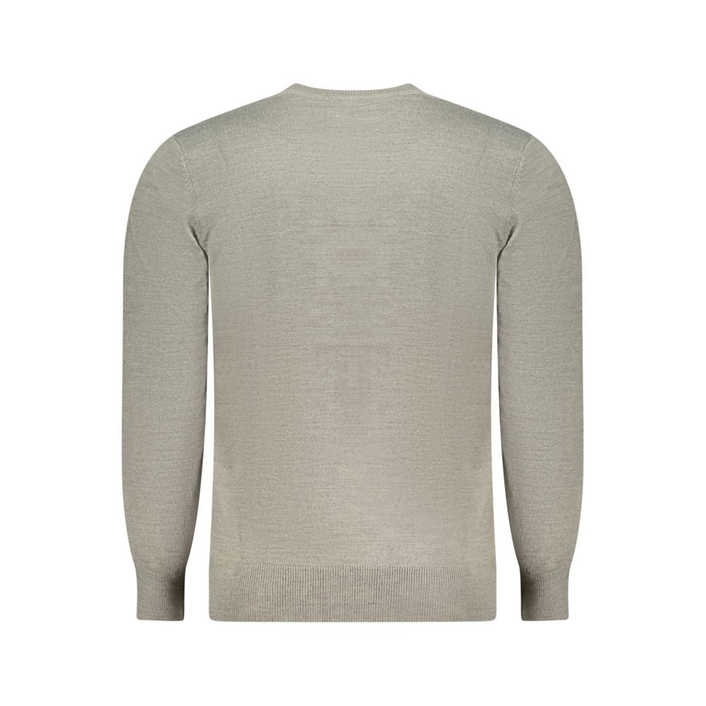 Gray Acrylic Men Sweater - ventzia