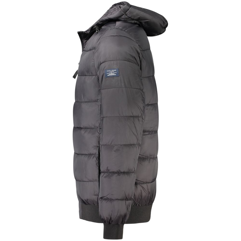 Black Polyamide Jackets & Coat - ventzia