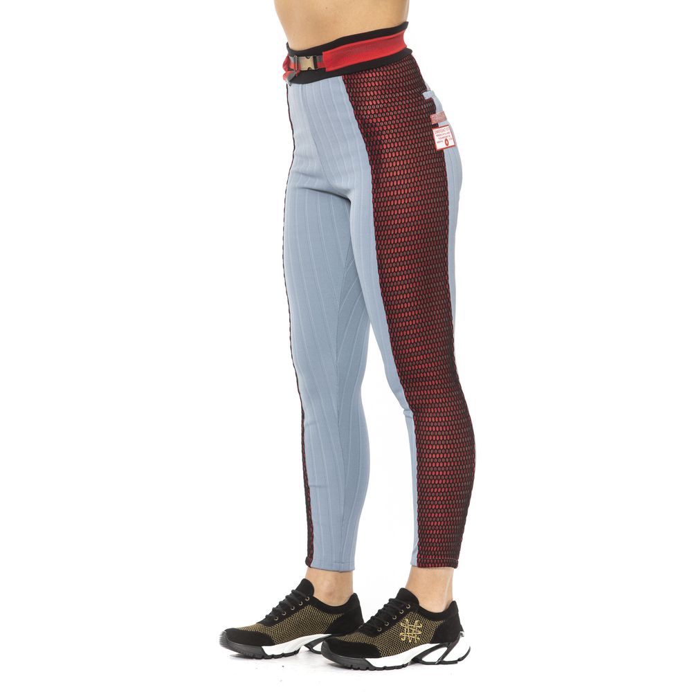 Light Blue Cotton Women Leggings - ventzia