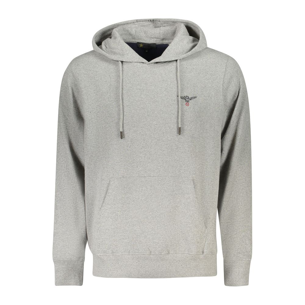 Grigio Cotton Men's Hoodie Sweatshirt - ventzia