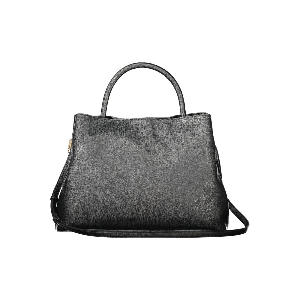 Black Polyurethane Women's Tote Bag - ventzia