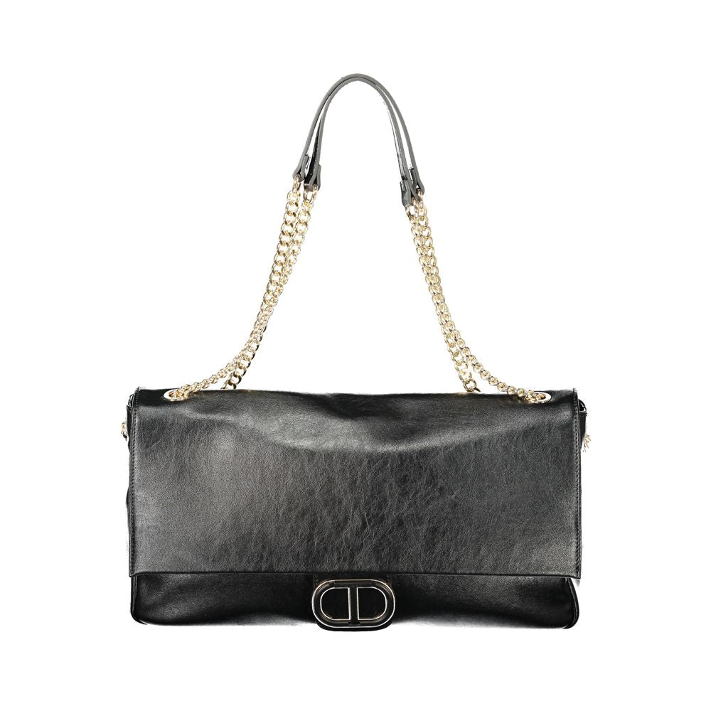 Nero Poliuretano Woman Shoulder Bag - ventzia