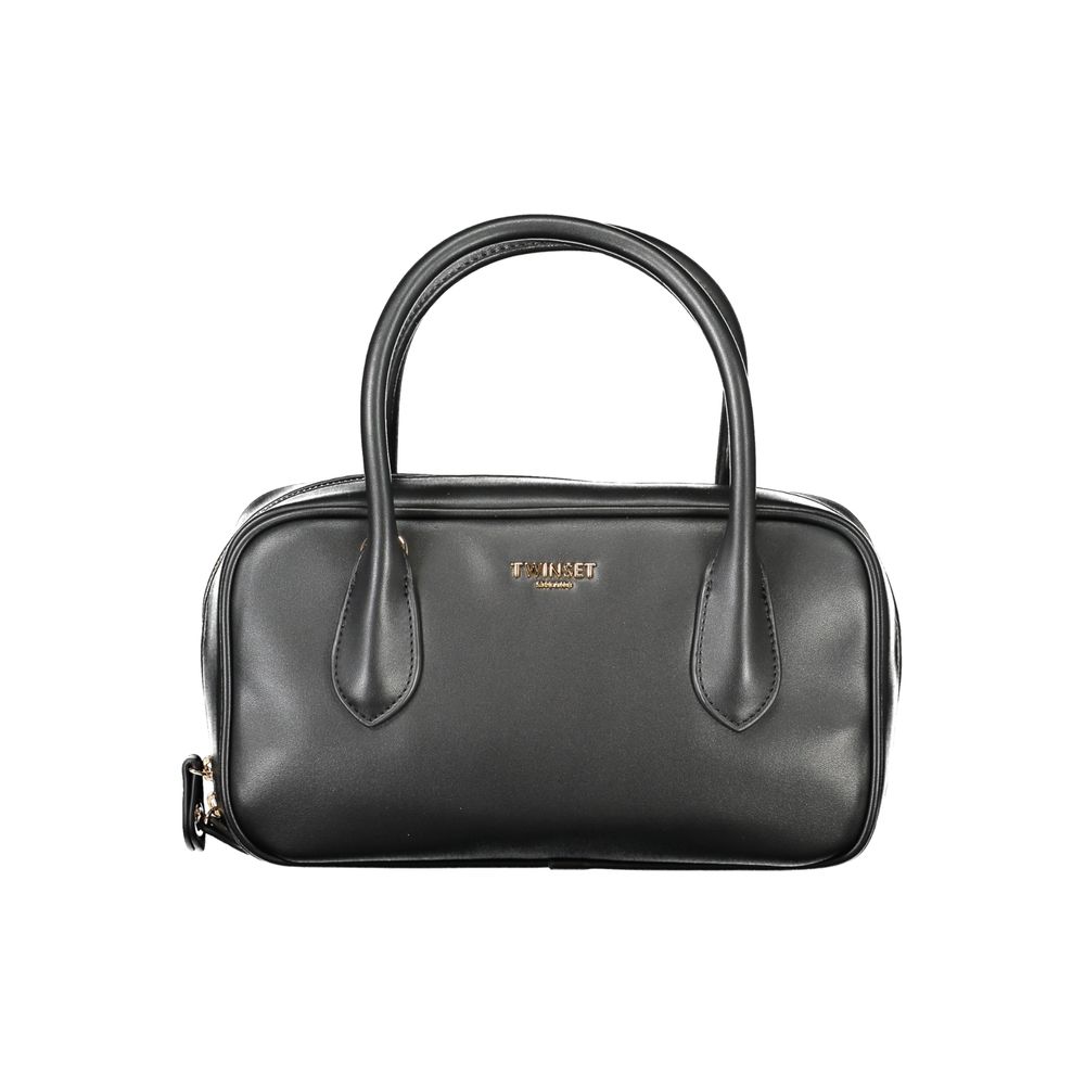 Black Polyurethane Women Handbag - ventzia