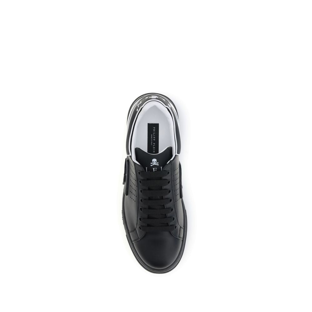 Black Calf Leather Bos Taurus Athletic Sneakers - ventzia