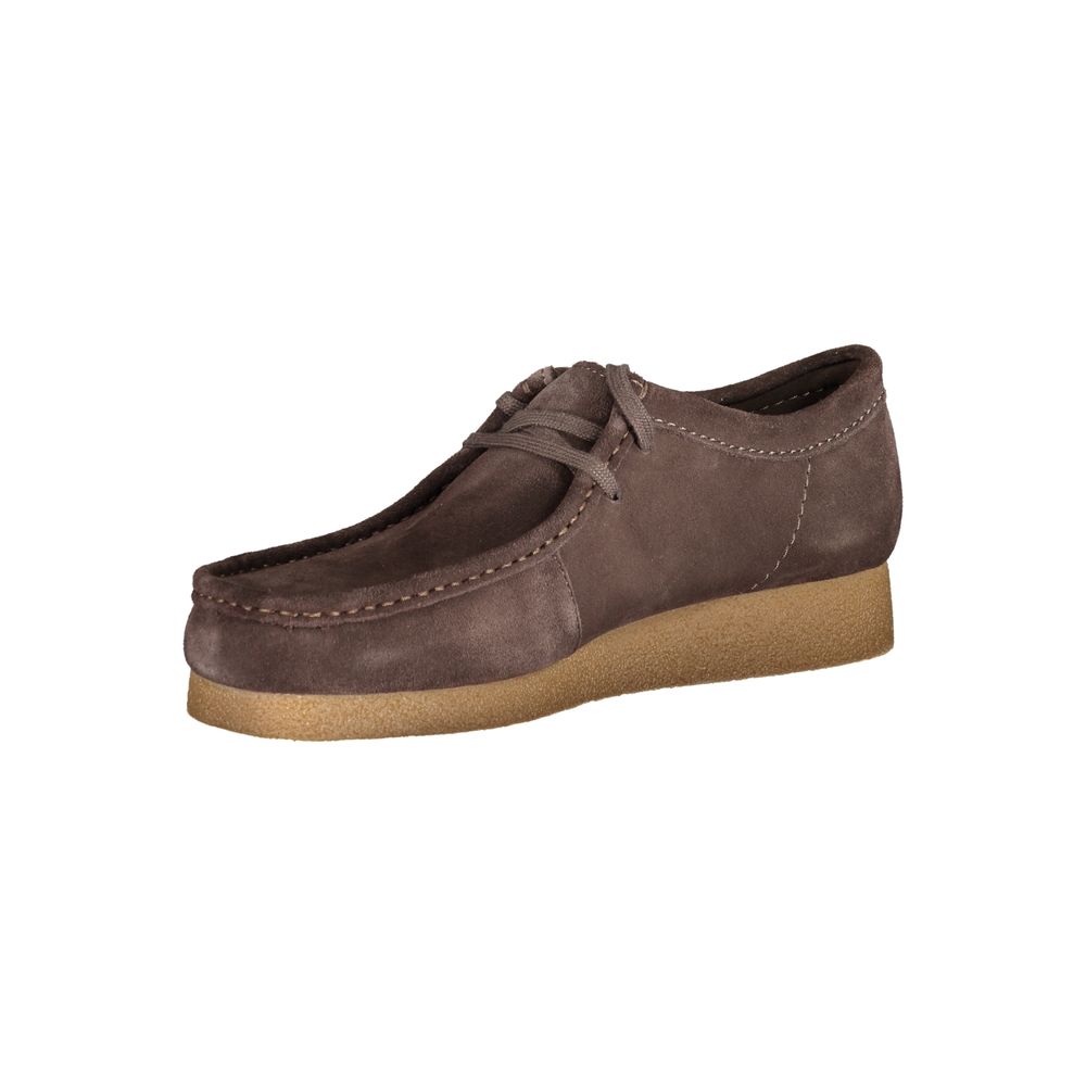 Marrone Leather Men Sneaker - ventzia