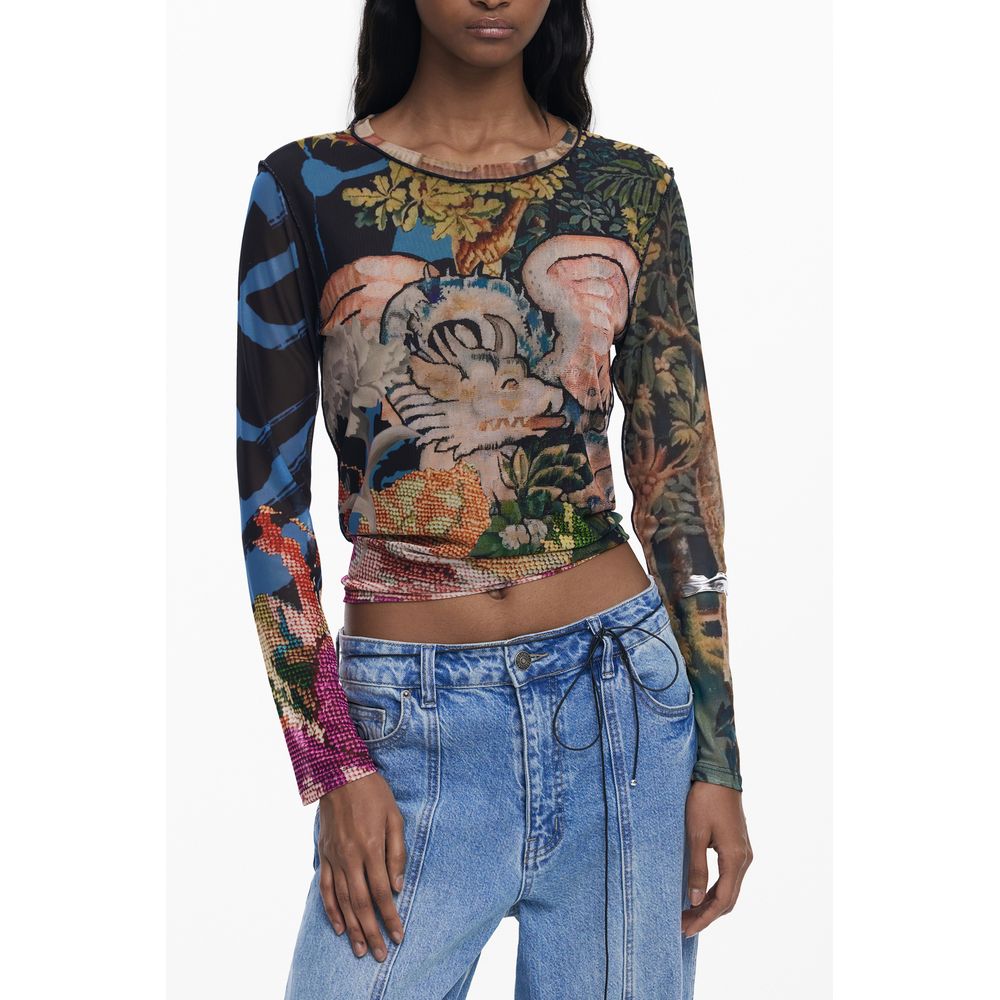 Black Polyester Women T-Shirt - ventzia