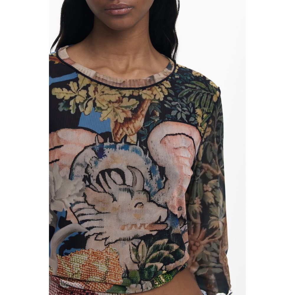 Black Polyester Women T-Shirt - ventzia