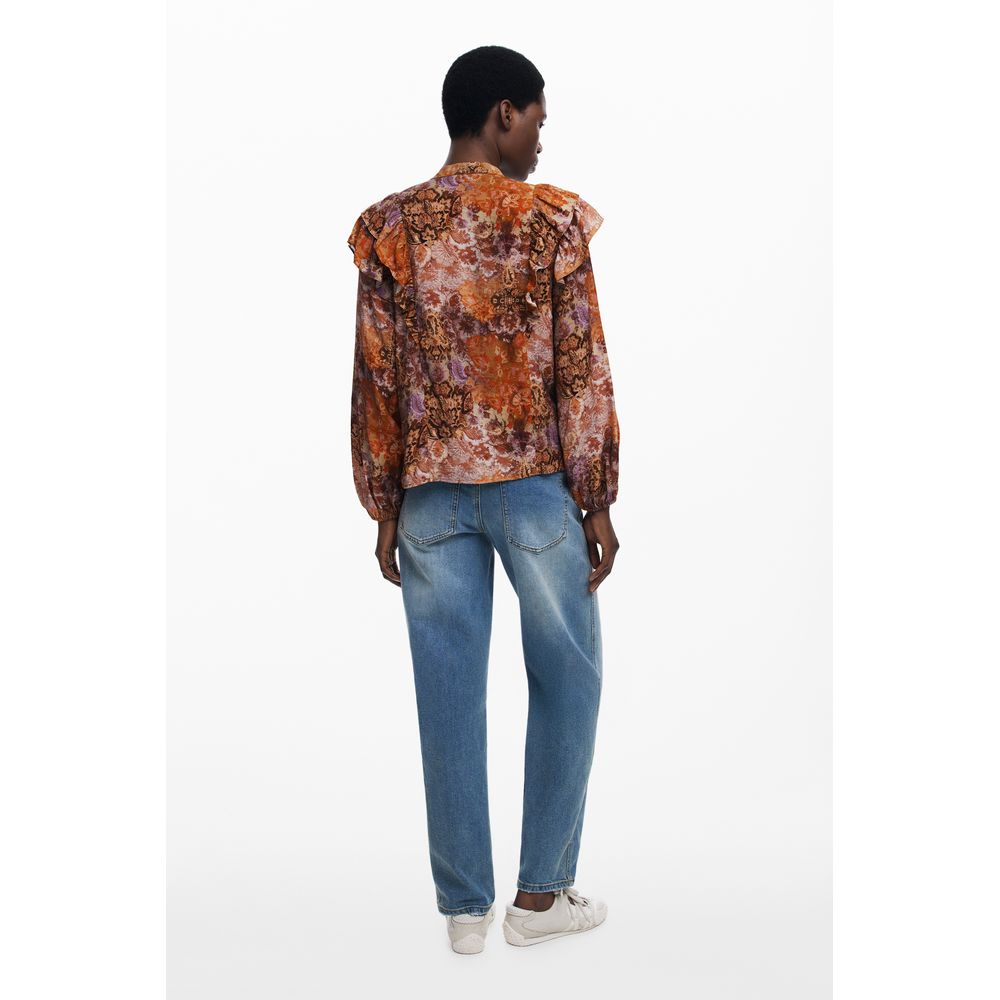 Arancione Viscosa Women Shirt - ventzia