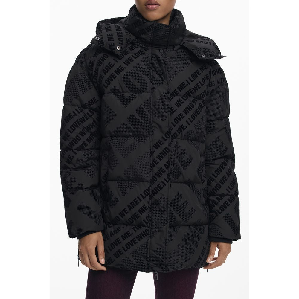 Black Polyester Women Jacket - ventzia