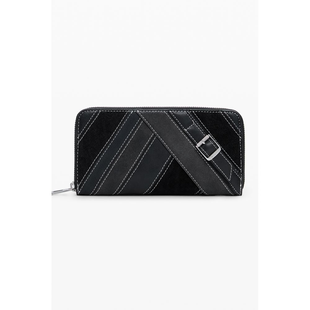 Nero Poliuretano Women Wallet - ventzia