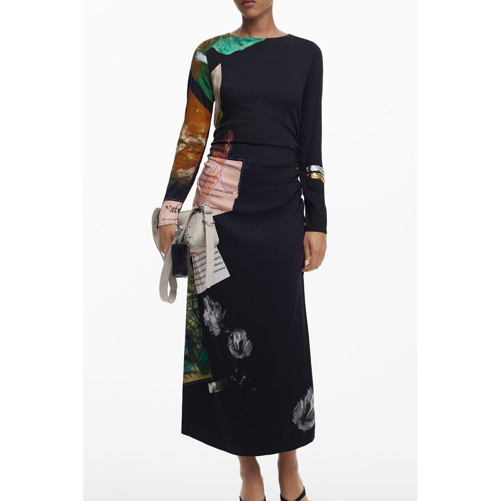 Nero Viscosa Womens Long Dress - ventzia