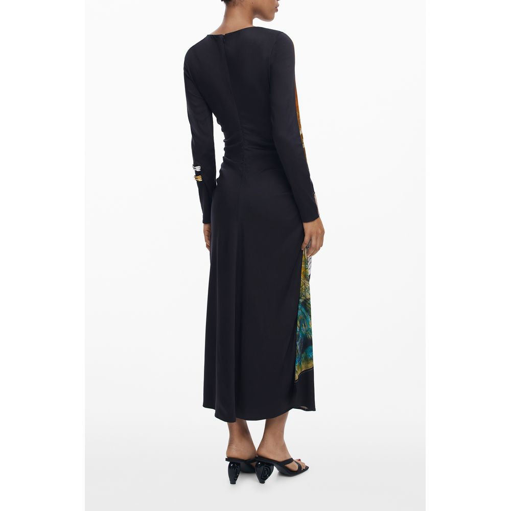 Nero Viscosa Womens Long Dress - ventzia