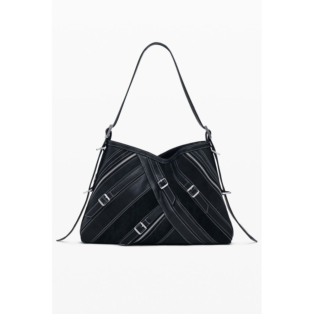 Nero Polyurethane Women Shoulder Bag - ventzia