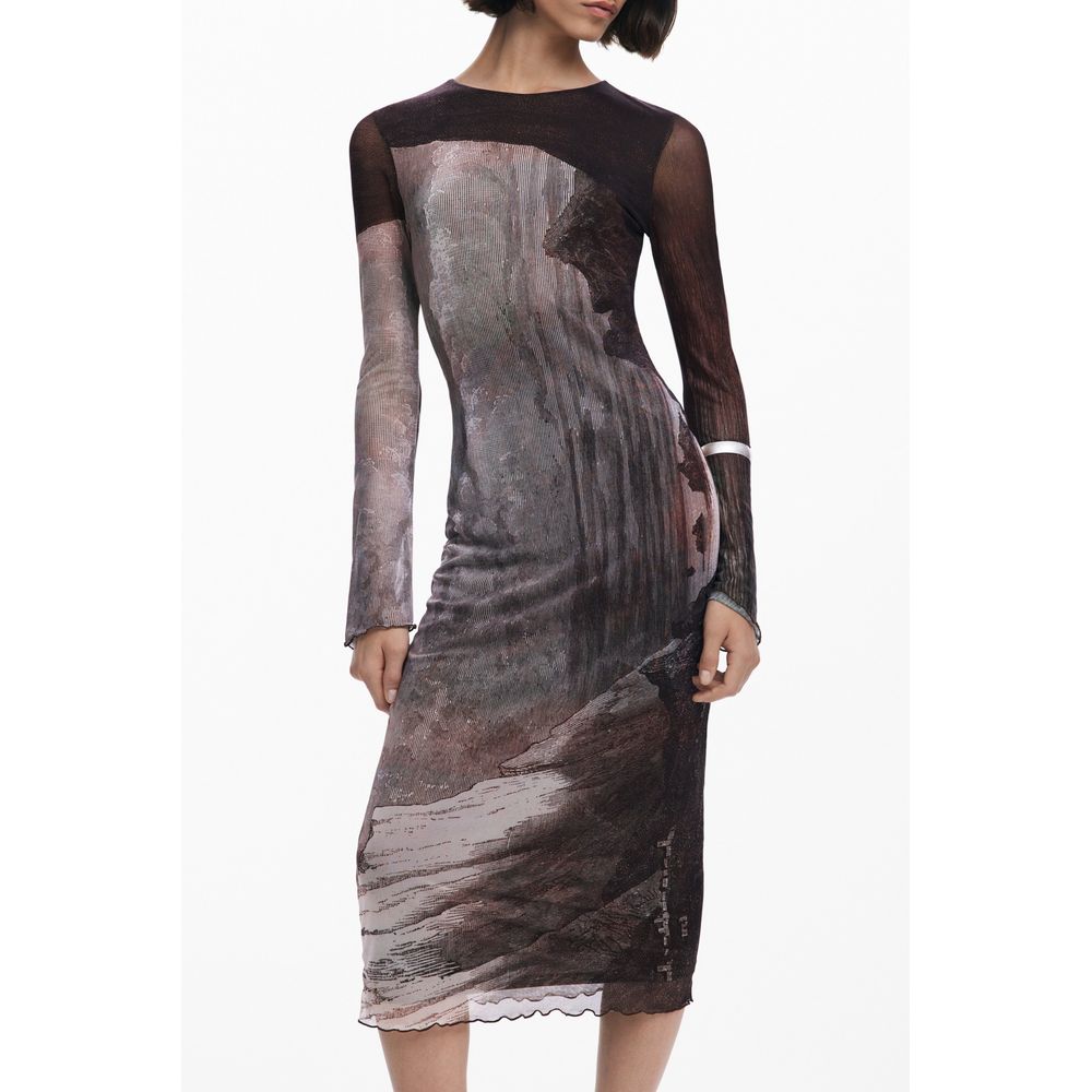 Marrone Polyester Women Dress - ventzia