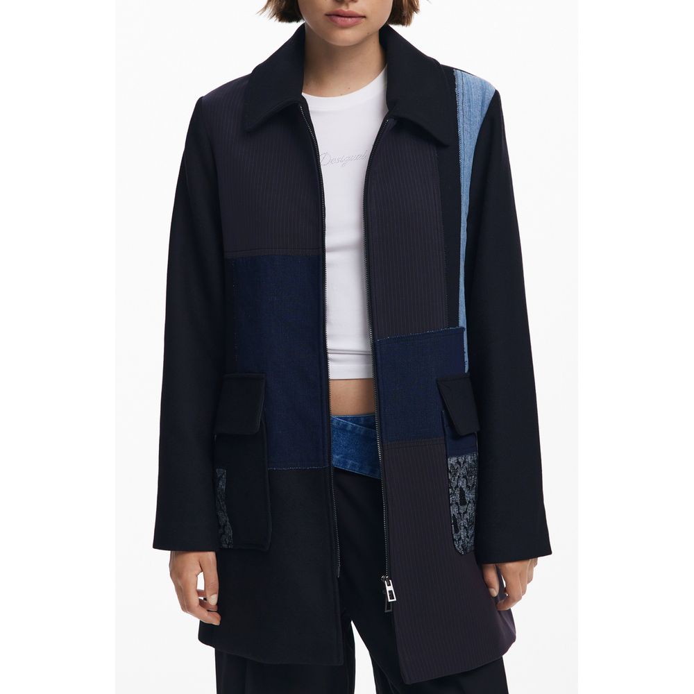 Black Polyester Women's Jacket - ventzia