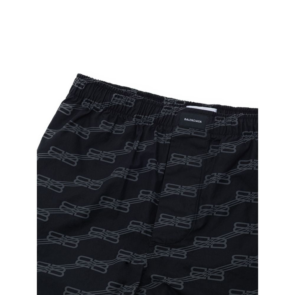 Black Cotton Bermuda Shorts - ventzia