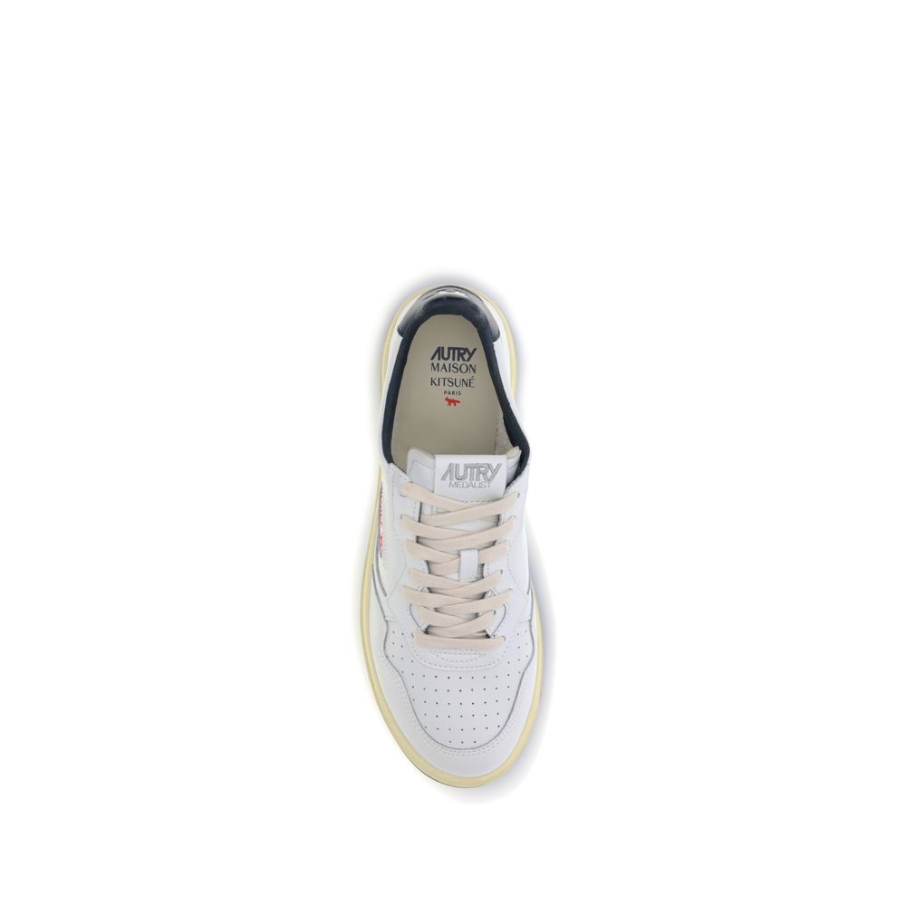 White Leather Athletic Sneakers