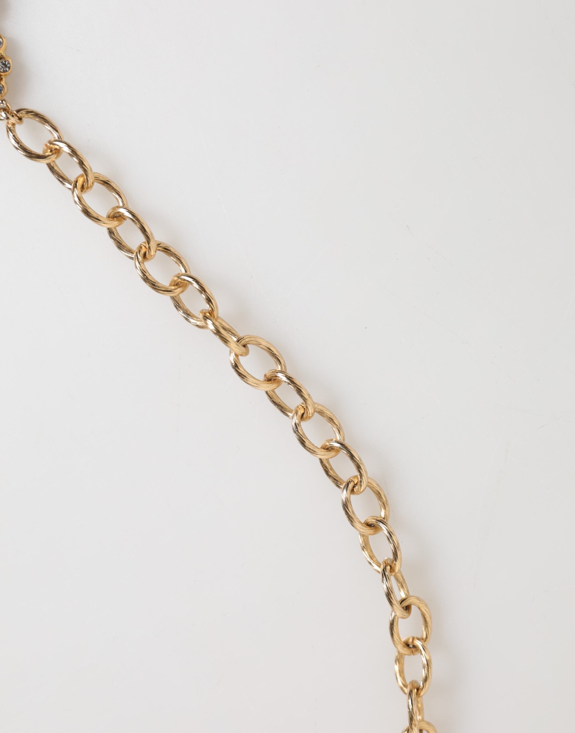 Gold Crystal Clock Pendant Statement Jewelry Necklace - ventzia