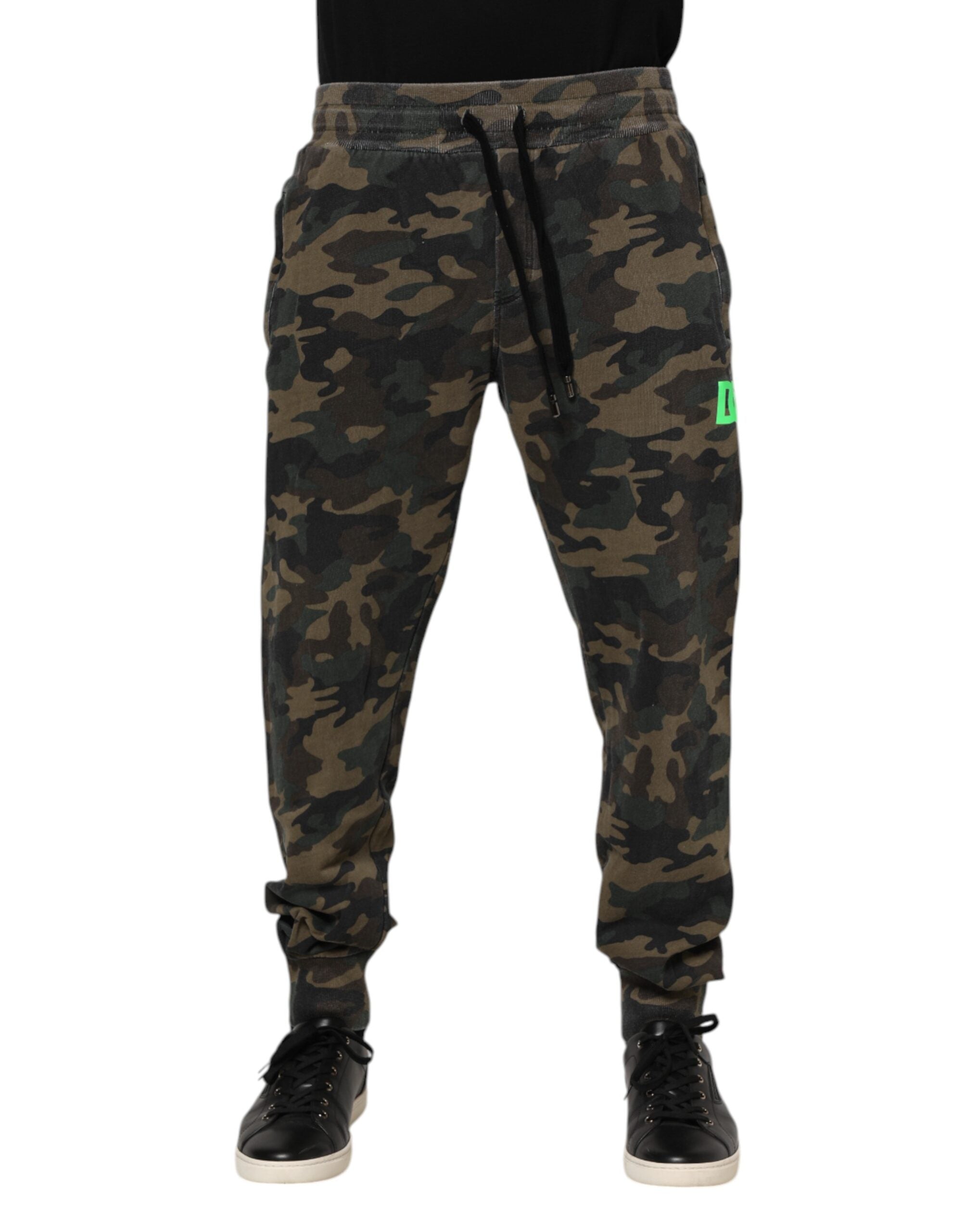 Multicolor Camouflage Cotton Men Jogger Pants - ventzia