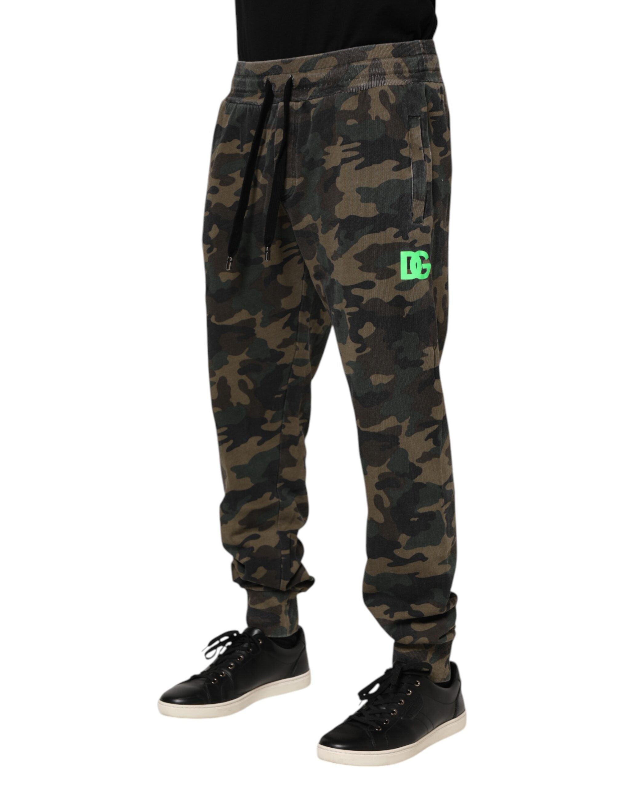 Multicolor Camouflage Cotton Men Jogger Pants - ventzia