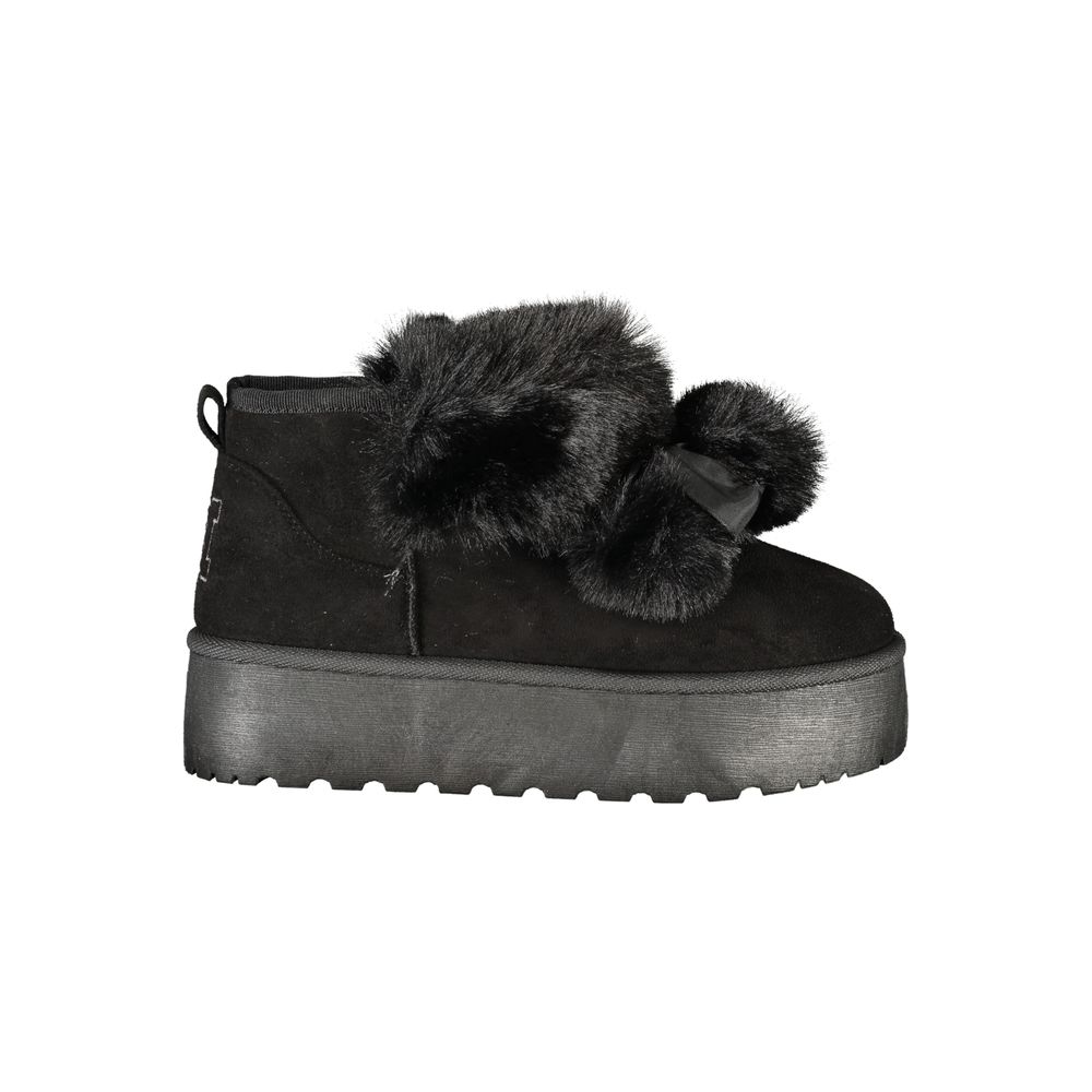 Nero Polyester Woman Ankle Boot - ventzia
